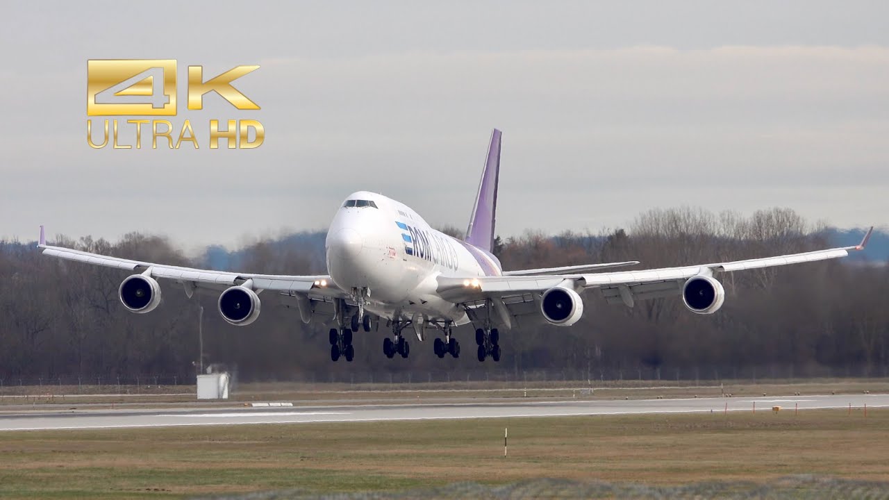 (4K) Boeing 747-4D7 (BCF) from ROM Cargo Airlines YR-FSA arrival at Munich Airport MUC EDDM