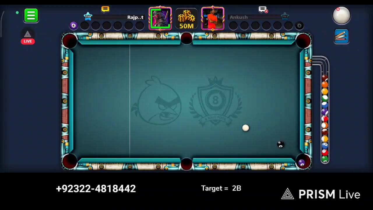 8 Ball Pool Target 2B Let's Start Where i Stop......