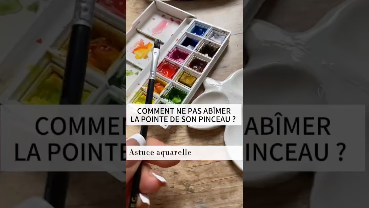 Astuce aquarelle: Ne pas ab&icirc;mer la pointe de son pinceau aquarelle 🎨✨ #aquarelle