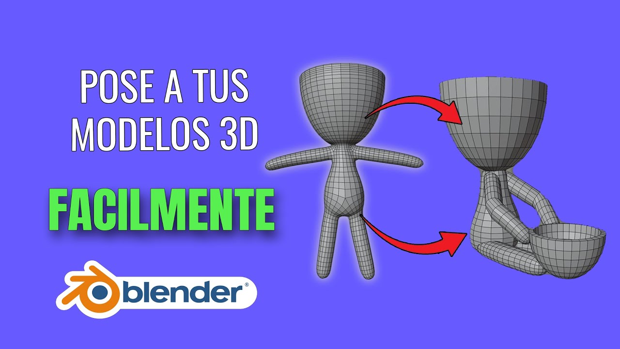 ⚡ BLENDER para IMPRESIÓN 3D POSAR modelos 3D y unir todo en una sola malla⚡ Nivel Básico 2/3