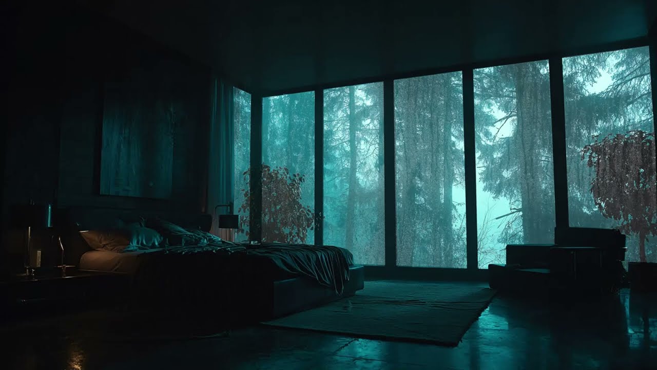 ASMR Rain on Window in a Forest Bedroom - Ultra Realistic Nature Sounds for Deep Sleep Today