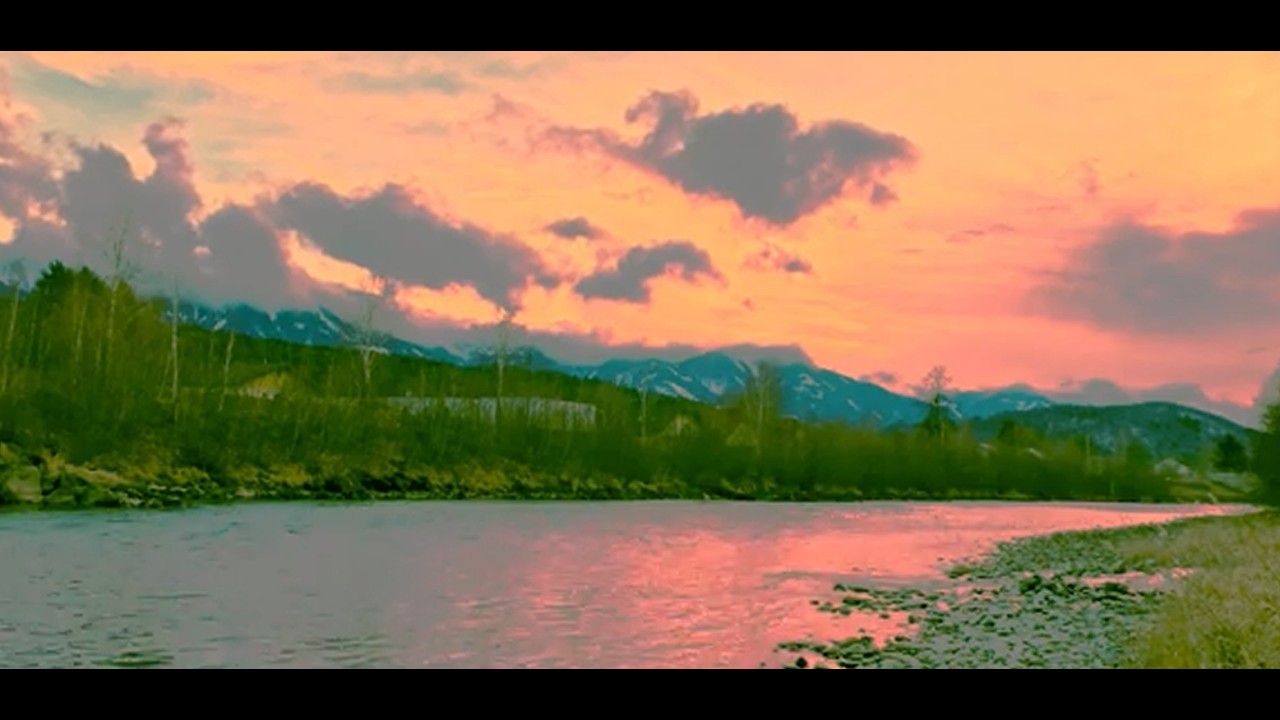 Relaxing Afternoon River Flow