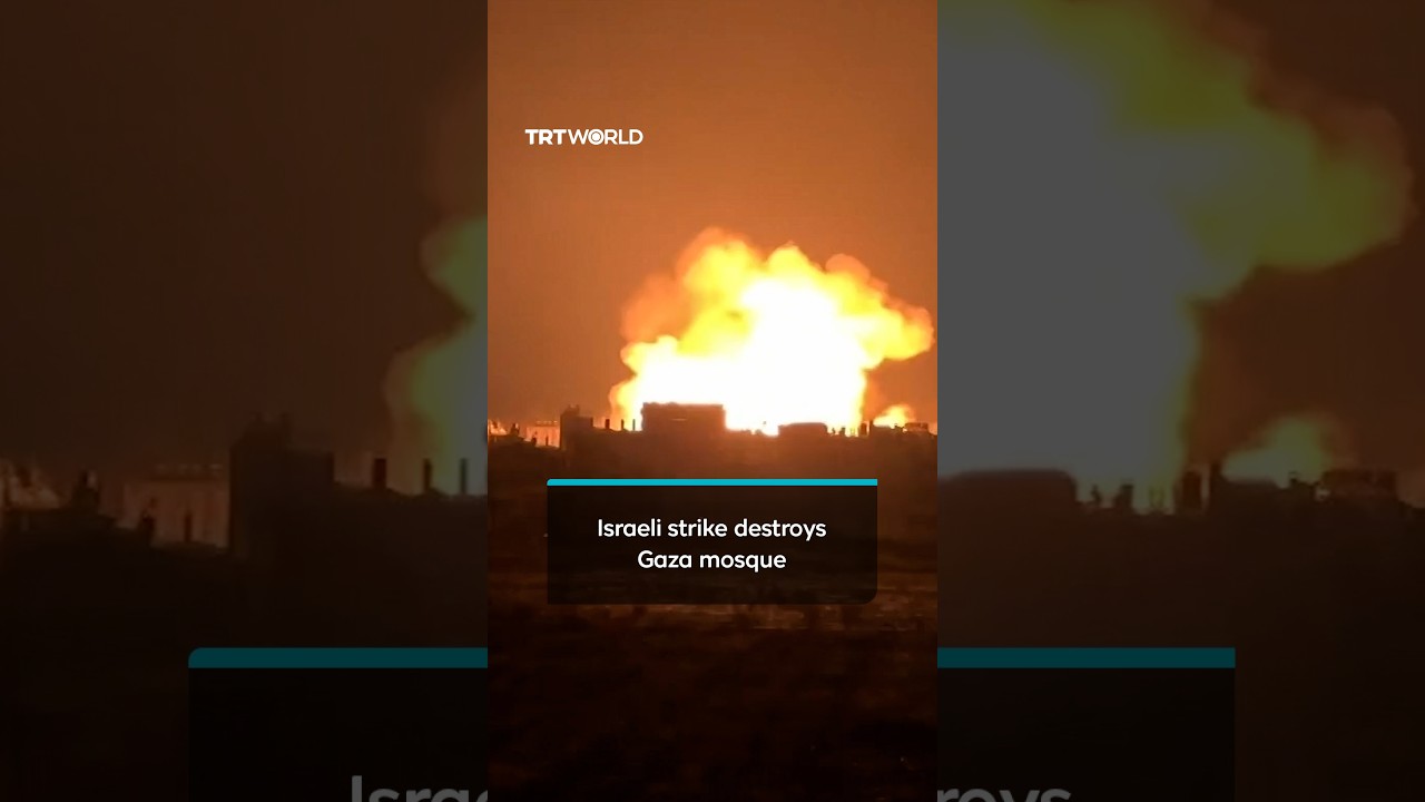 Israeli air strike destroys mosque in central Gaza refugee camp