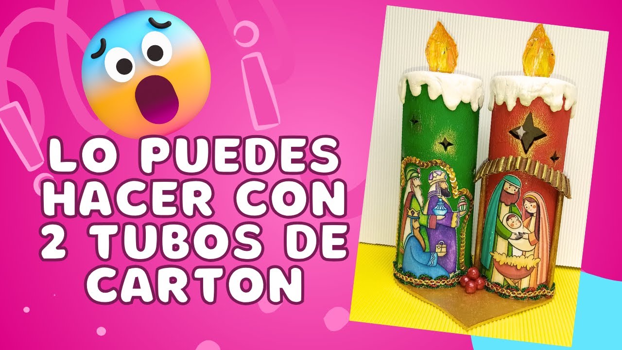 velas navideñas con reciclaje♻💡✂ #manualidades #navidad #merrychristmas #diy #reciclaje