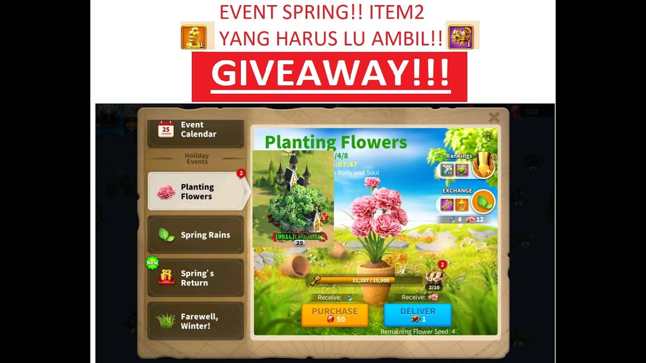 RISE OF KINGDOMS,NGEBAHAS SPRING EVENTS , PLUS GIVE AWAY
