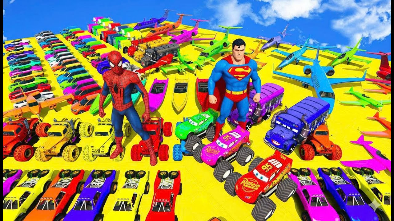 💥⭐ SPIDER-MAN GTA 5 – Extreme Supercar Ramp Challenge | Superheroes on Insane & High Speed  Stunts