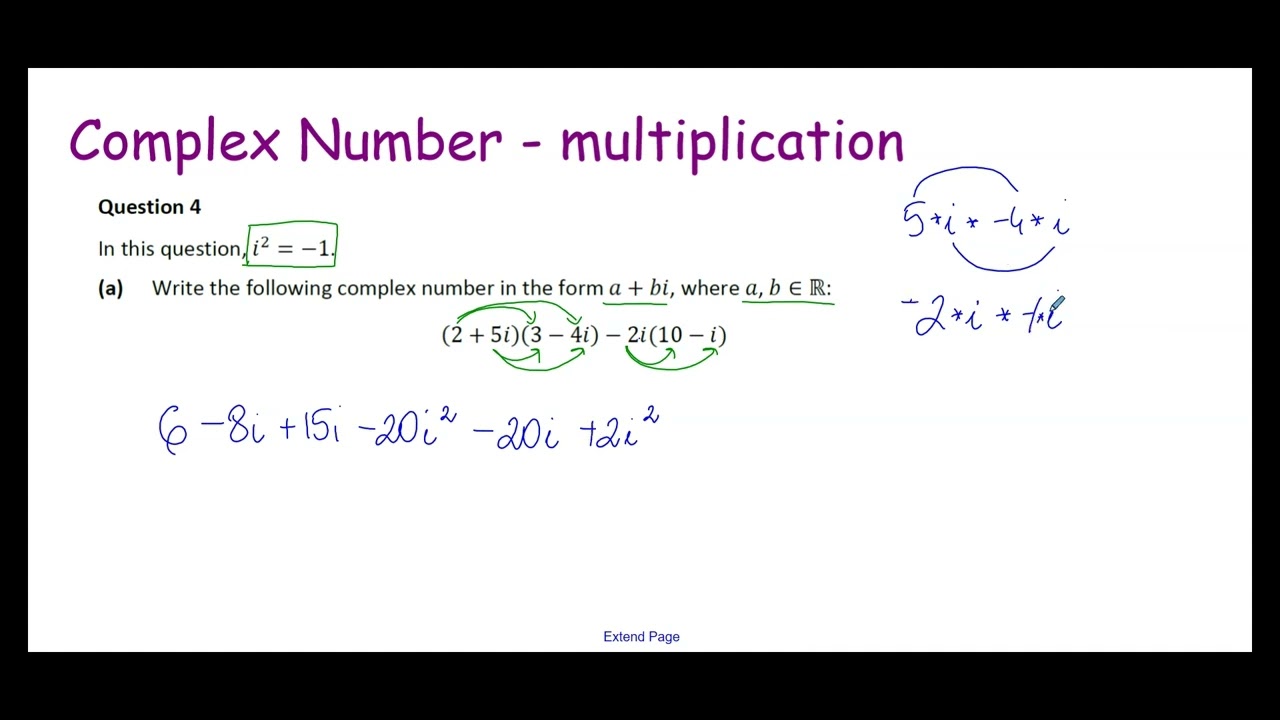 Complex Numbers - Multiplying Brackets | Leaving Cert Maths Higher Level 2024 Exam Question