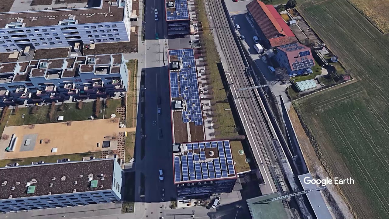 Bern Westside - Drone video - Google Earth Studio