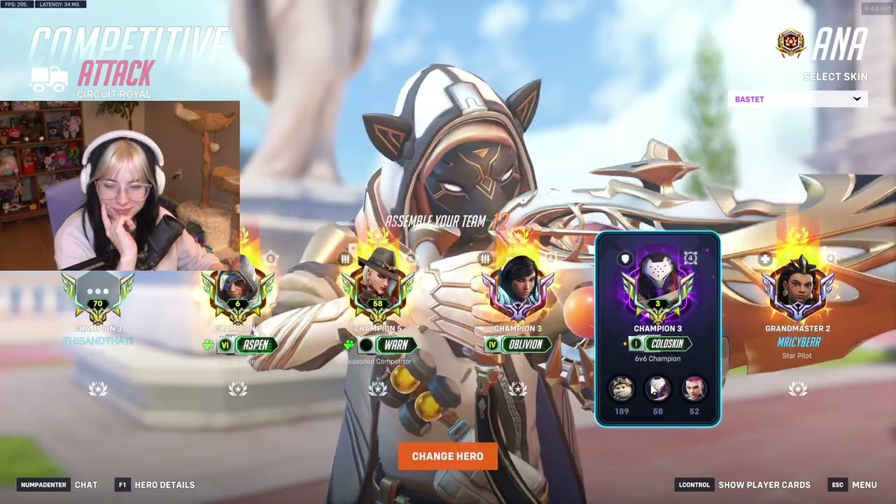 ASPEN Crazy ANA GAMEPLAY - OVERWATCH 2 СЕЗОН 20 ТОП 500