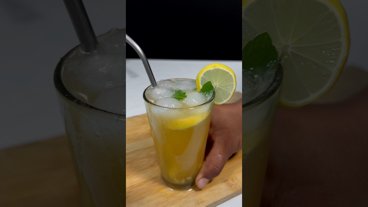 orange drink | refreshing summer drink 🍊🧊🥤#summerdrink #shorts #asmrsounds
