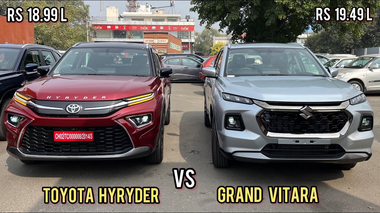 New Toyota Hyryder vs Grand Vitara 2024 🔥 Which one should you buy under 20L? Top Models Compared!