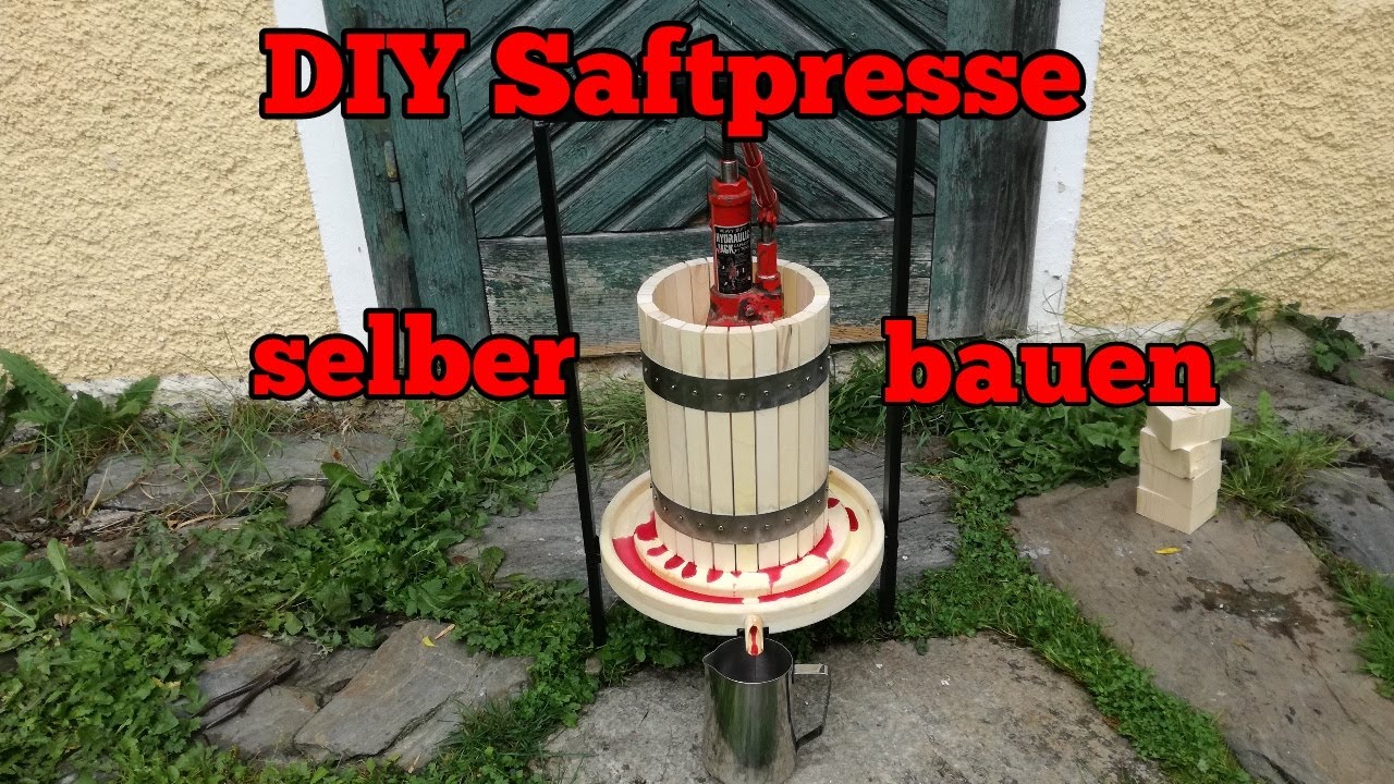 DIY Wein/Obstpresse selber bauen! How to build a simple fruit press | Subtitled.