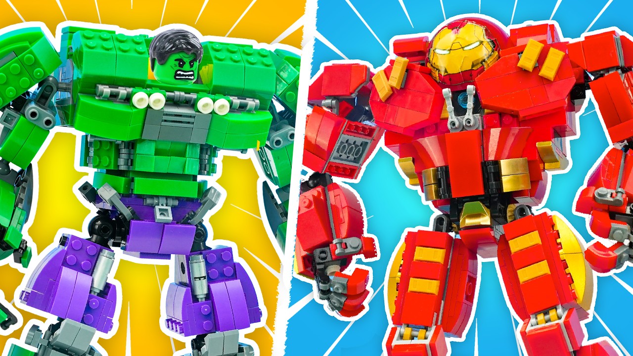Кто сильнее: гигантский Халк против Халкбастера в LEGO | Канал ROBO Bricks