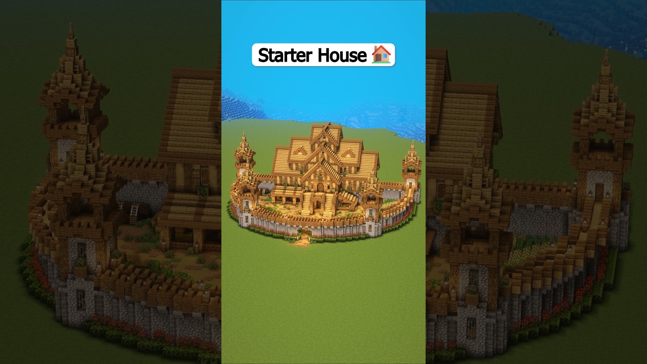 Minecraft Ultimate Starter House 🏡 Get the new 3D build guide now link in bio 📝 #minecraft