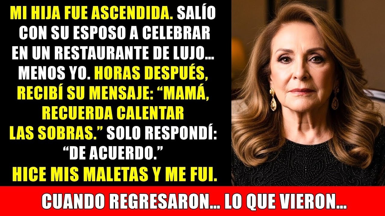 Mi hija me dijo Calienta las sobras mientras cenaba con su esposo en un restaurante
