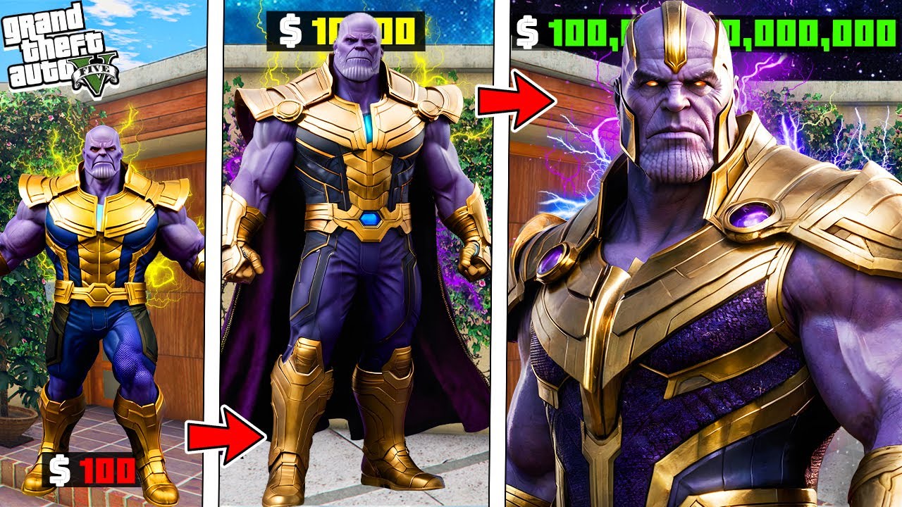 Shinchan UPGRADE $1 THANOS TO $1,000,000,000 THANOS IN GTA 5