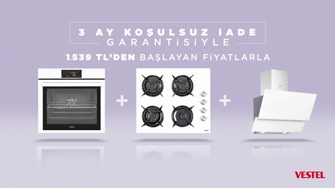 Vestel Ankastreler, Şimdi 3 Ay Koşulsuz İade Garantisiyle!