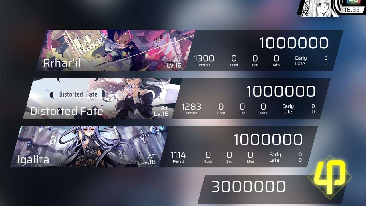 【Phigros】Rrhar'il→Distorted Fate→Igallta [AT 16] 虹48