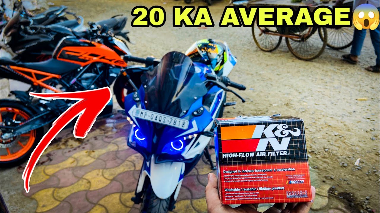 K&N Filter Se gaya Mileage🙄| Is K&N Filter safe for your bike?| rs 200 bs6 | #rs200bs6 #kandnfilter