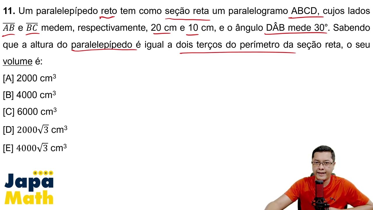 Prova EsPCEx Resolvida(2024 - 2025) - Matemática - Questão 11