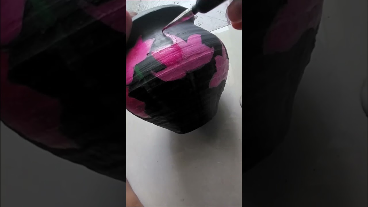 Pot Art | #youtubeshorts #art #painting #reels #drawing #craft #diycrafts #viral #potart