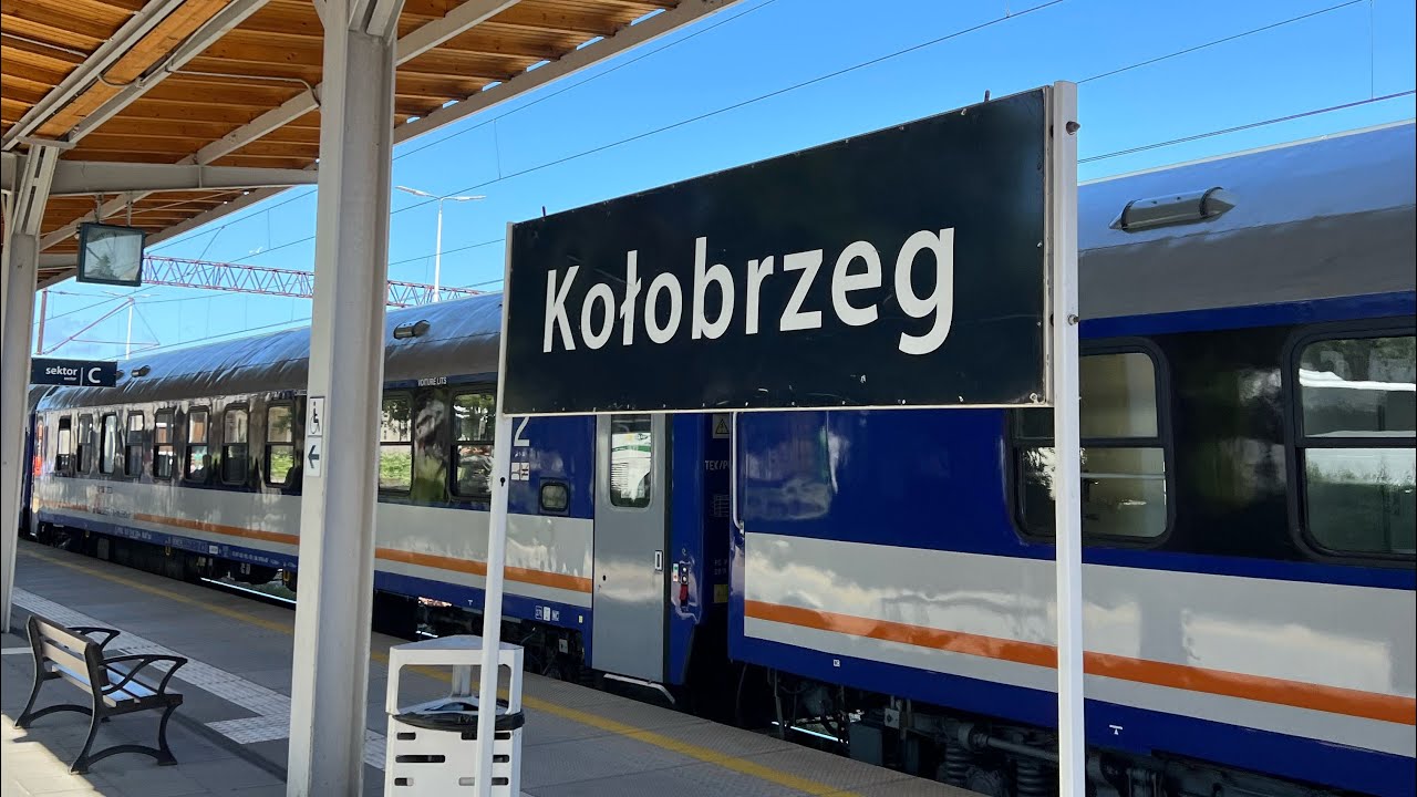 Gdynia Główna - Kołobrzeg z okna pociągu IC Ustronie