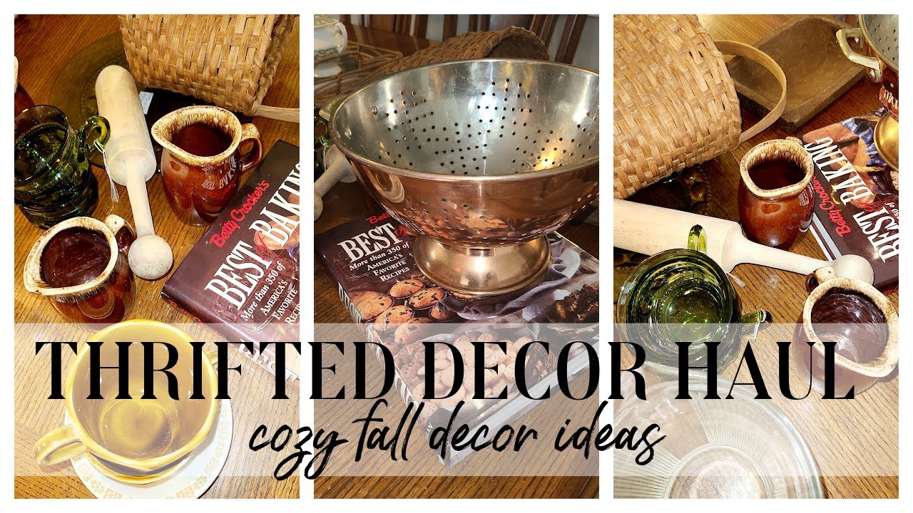 FALL THRIFT HAUL 2024 || THRIFTED FALL HOME DECOR || COZY NEUTRAL FALL DECOR IDEAS ||ROBIN LANE LOWE
