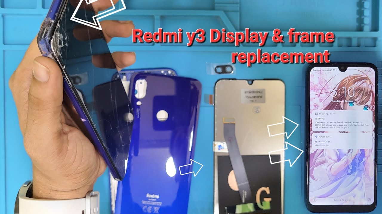 Redmi y3 Display replacement and its frame replacement.Redmi y3 Lcd change and Redmi y3 body change.