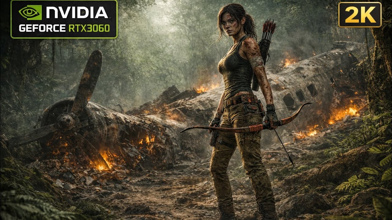 O AVIÃO DELA CAIU NA SELVA 😦 Shadow Of The Thomb Raider( PC 2k ) #gameplay #pc #laracroft 
