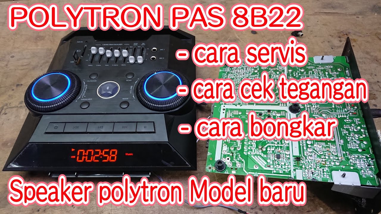 servis speaker aktif polytron mati total