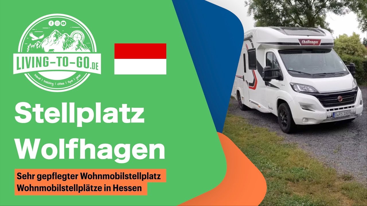 Wohnmobilstellplatz Wolfhagen in Hessen. Großzügige Stellplätze, sauber, idyllisch