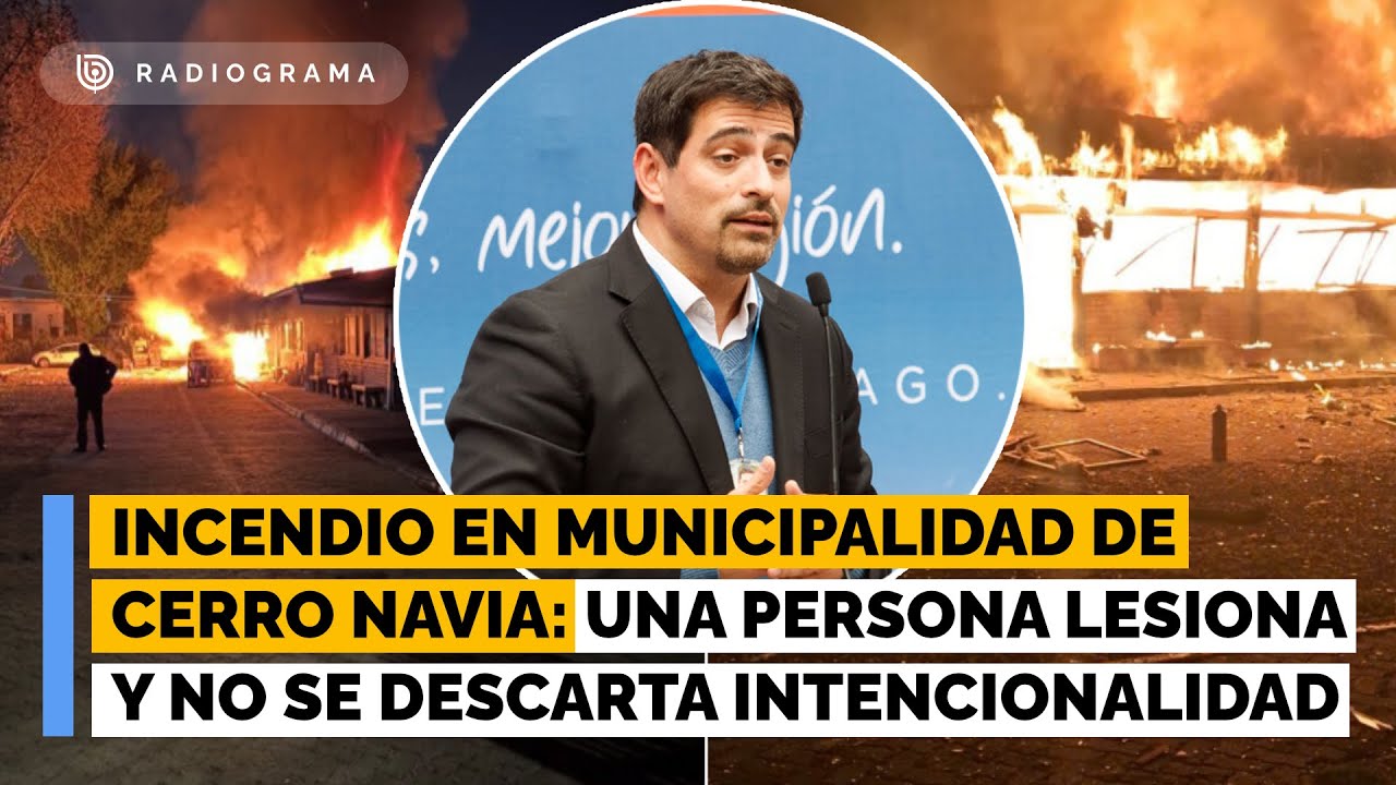 Incendio en Municipalidad de Cerro Navia: una persona lesiona y no se descarta intencionalidad