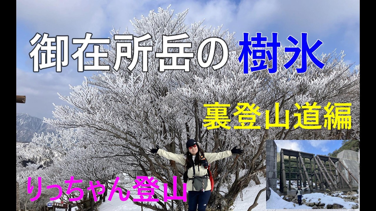 雪の御在所岳へ樹氷を見てきました。裏登山道から登り山頂付近では樹氷も沢山見れ、りっちゃんはソリ遊びとブランコを楽しんでました。