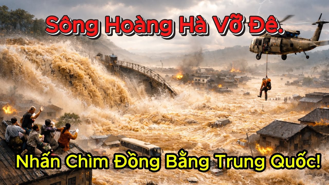 Sông Hoàng Hà Vỡ Đê :Thảm Họa Bao Trùm Toàn Bộ Đồng Bằng Trung Quốc
