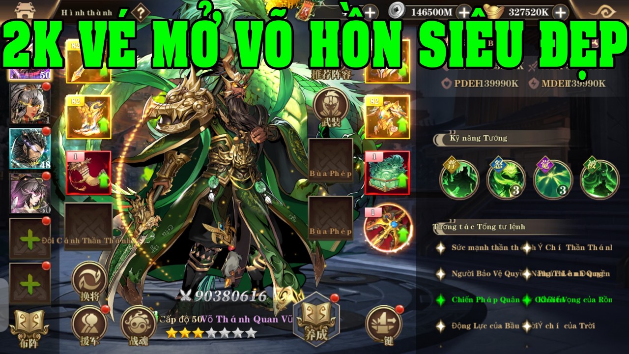 Phong Ma Tam Quốc Ngày 2 Bung 2000 Vé Roll Nâng Tướng 5 Sao Mở Võ Hồn Skill Siêu Đẹp Luôn Bản X7GAME