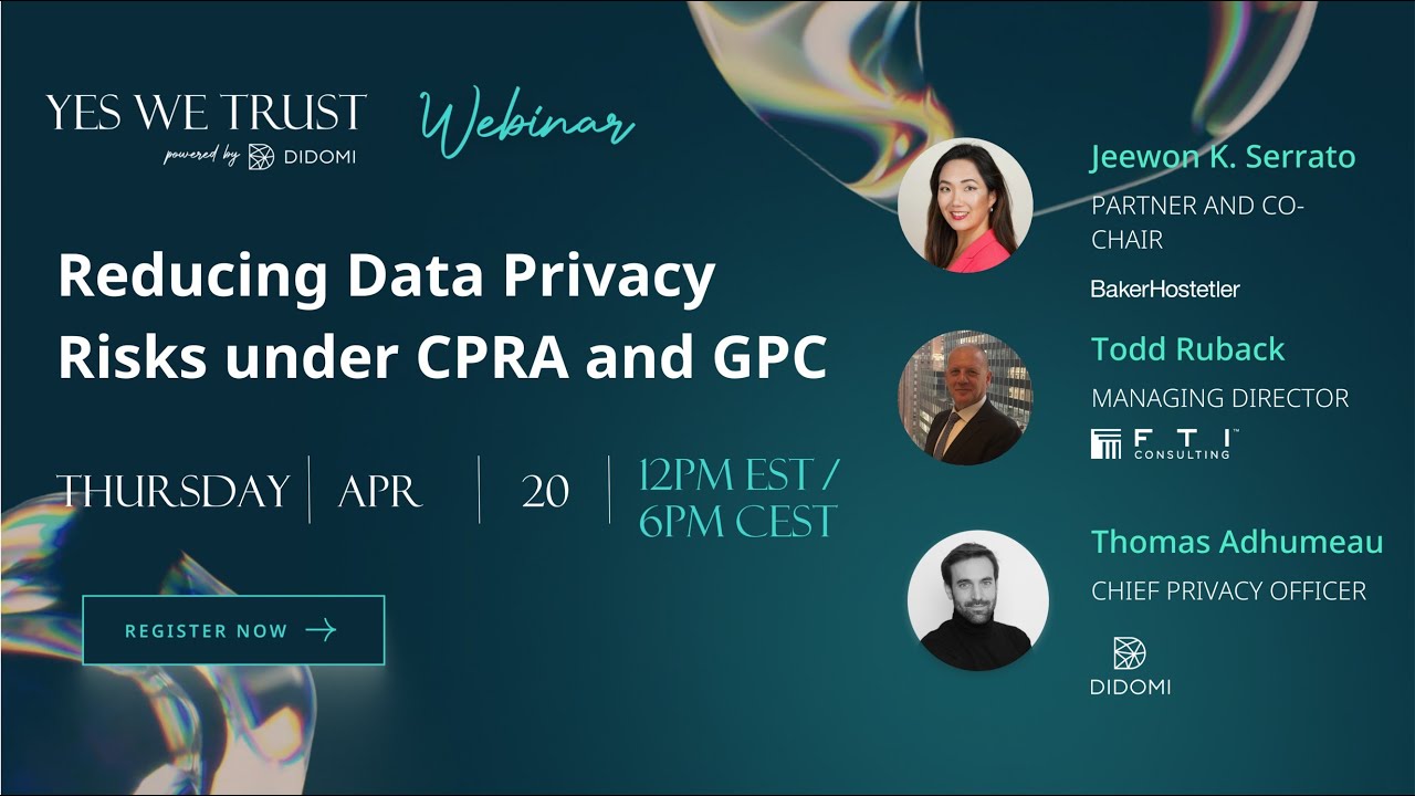 Reducing Data Privacy Risks under CCPA and GPC 🎙️