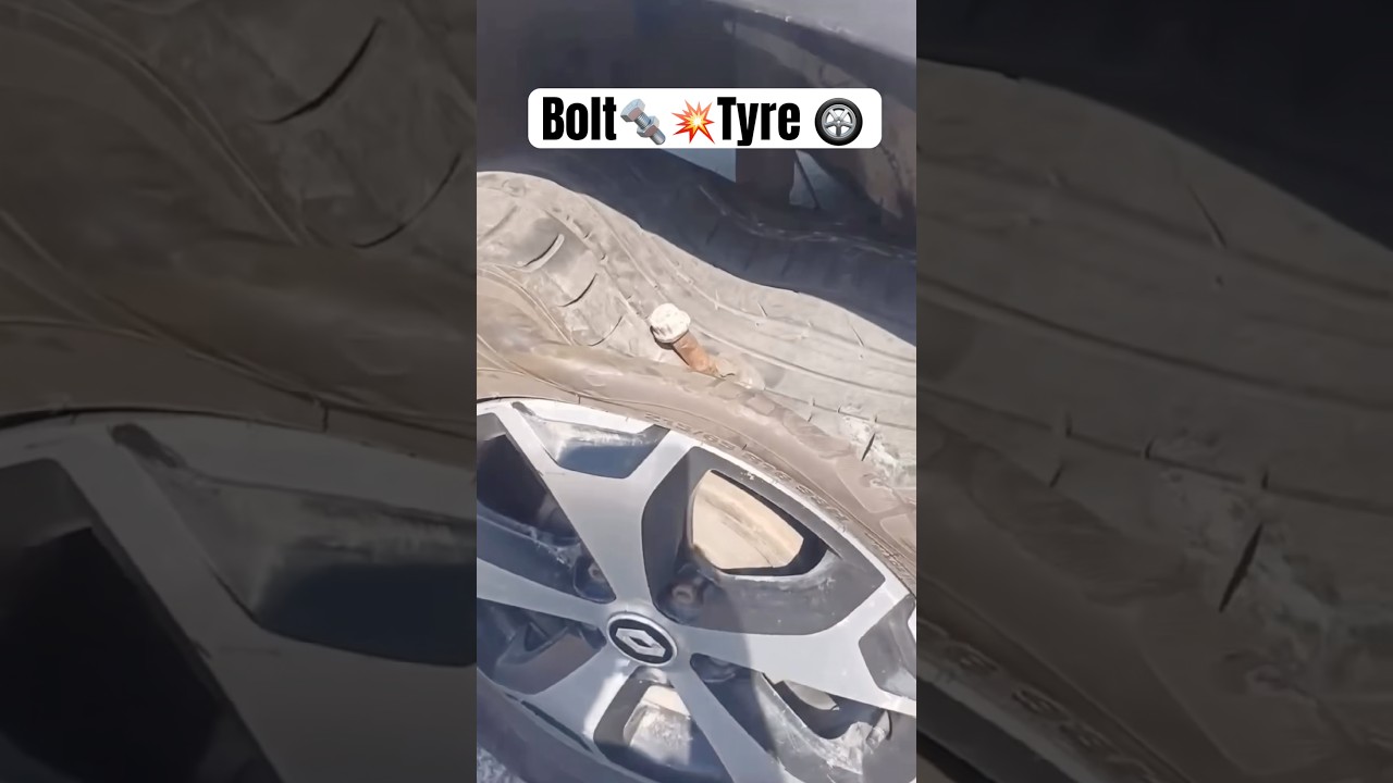 Bolt🔩💥Tyre 🛞 #shortsfeed #shorts #accidents #viral #tyrepuncture #carsafety