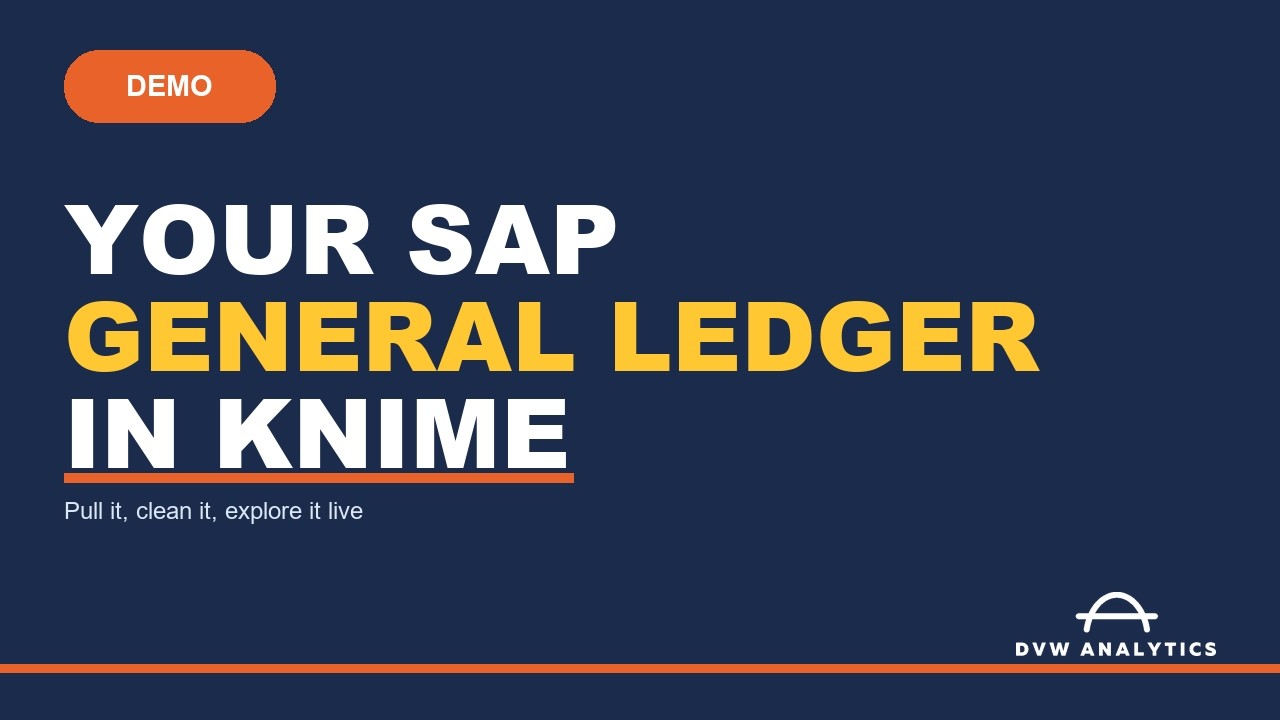 Анализ главной бухгалтерской книги SAP в KNIME | Коннектор DVW KNIME для SAP