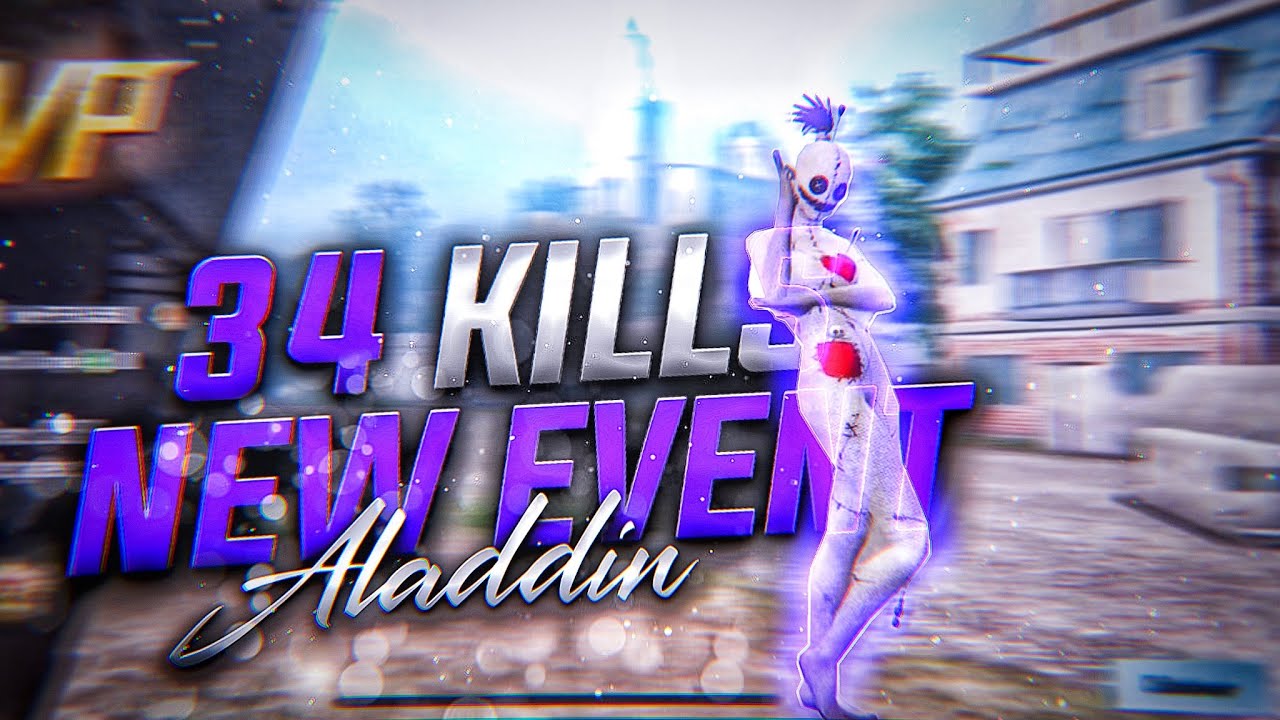 34 KILLS IN NEW EVENT ALADDIN | 5 FINGERS + GYROSCOPE | PUBG MOBILE