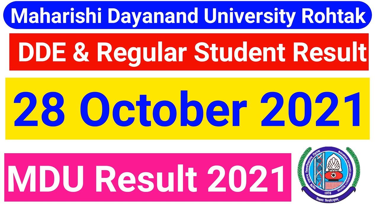 Mdu Latest Result || Mdu result update || mdu result latest news || mdu result update 2021