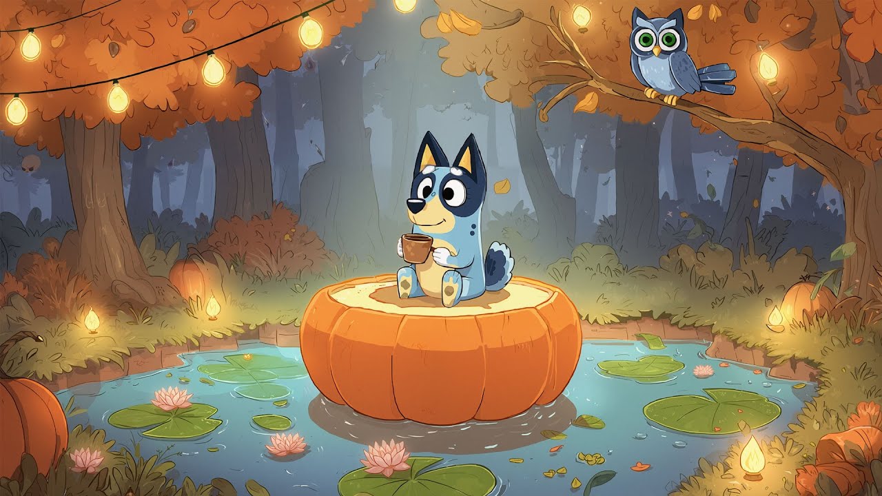 Bluey’s Cozy Autumn Evening by the Lakeside🍂| Gentle Lofi Melodies for Reading,Studying&Relaxation