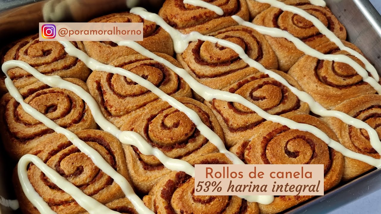 Rollos de canela mixtos, 53% harina integral, sin azúcar refinado