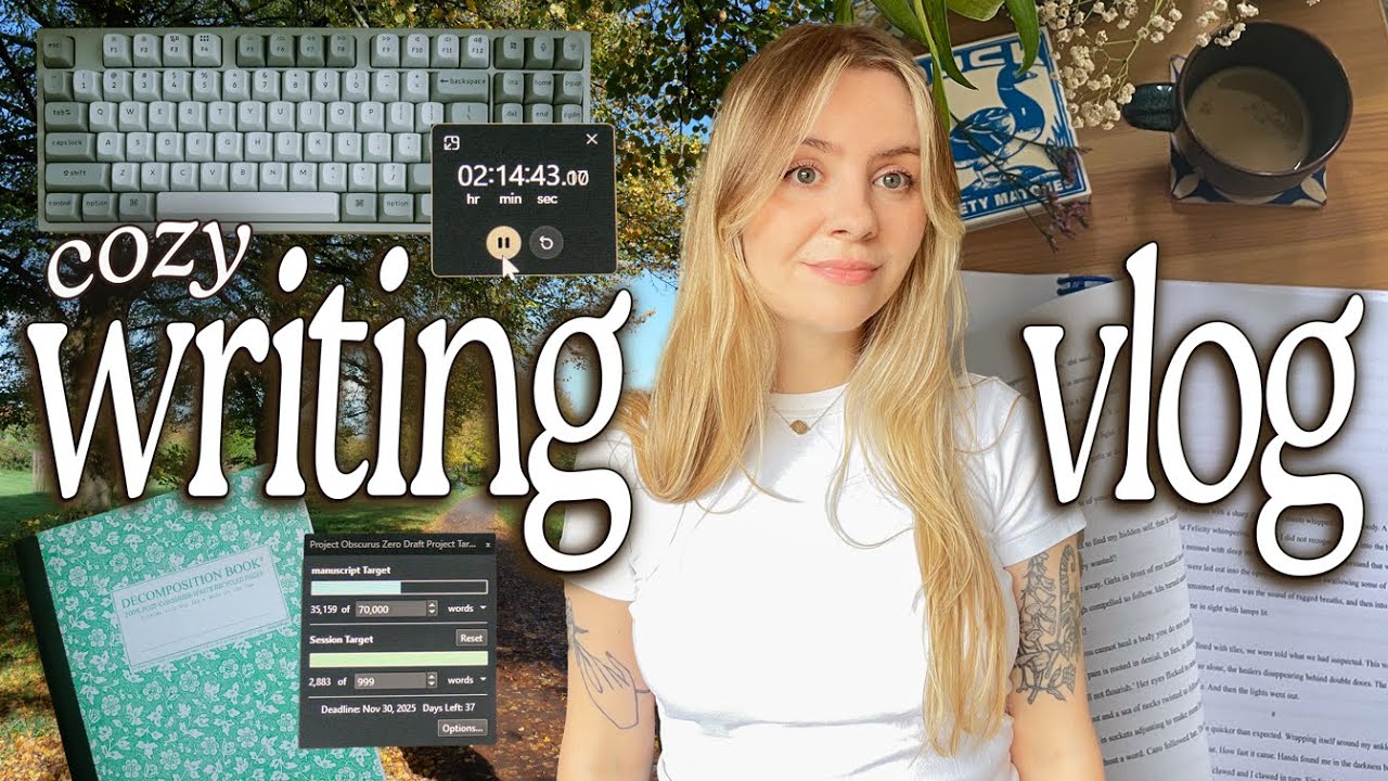 cozy days in my life as a writer ✒️ & why I've been struggling to write lately ☁️✨