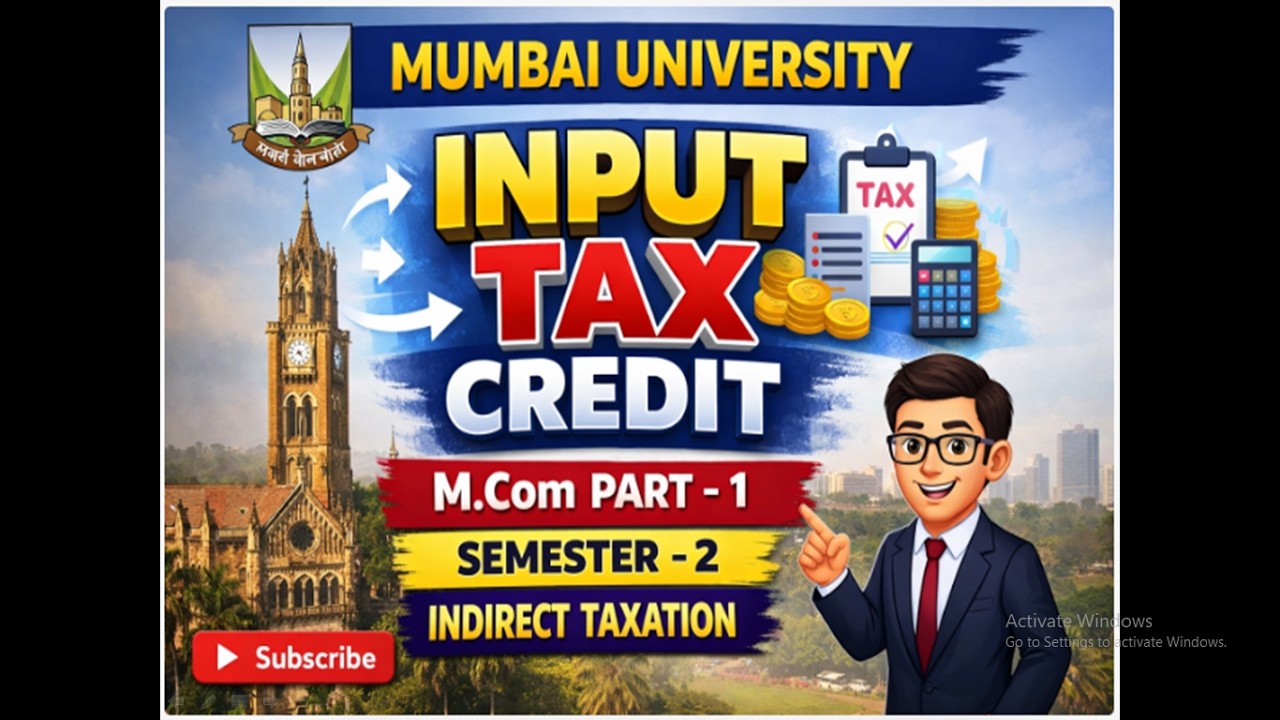 # 1 MCOM I I GST I Input Tax Credit I Practical Problem