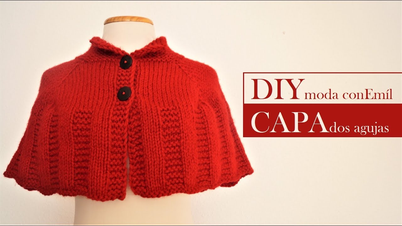 Cómo tejer Capa de mujer a dos agujas paso a paso / DIY moda con Emíl