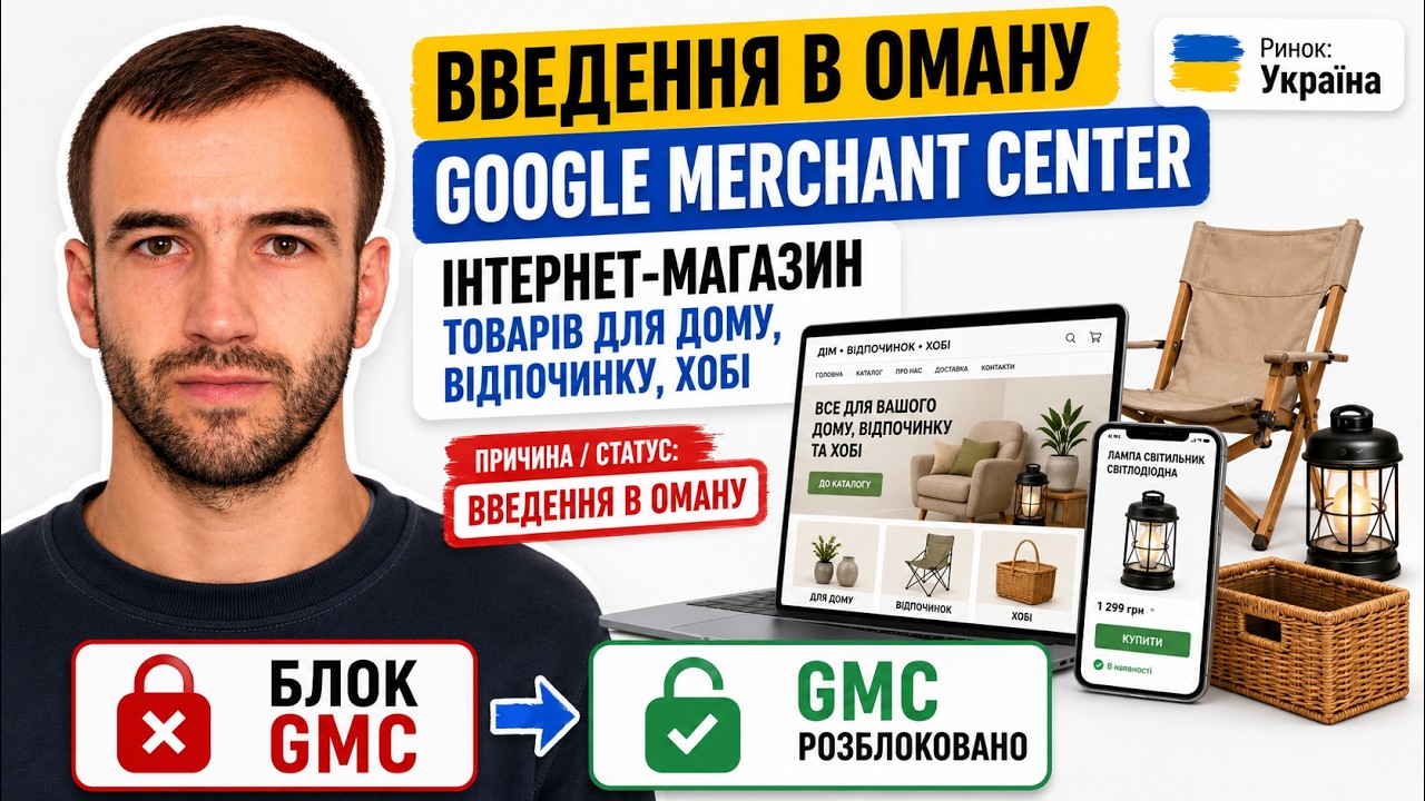 Введення в оману Google Merchant Center інтернет-магазин товарів для дому відпочинку хобі