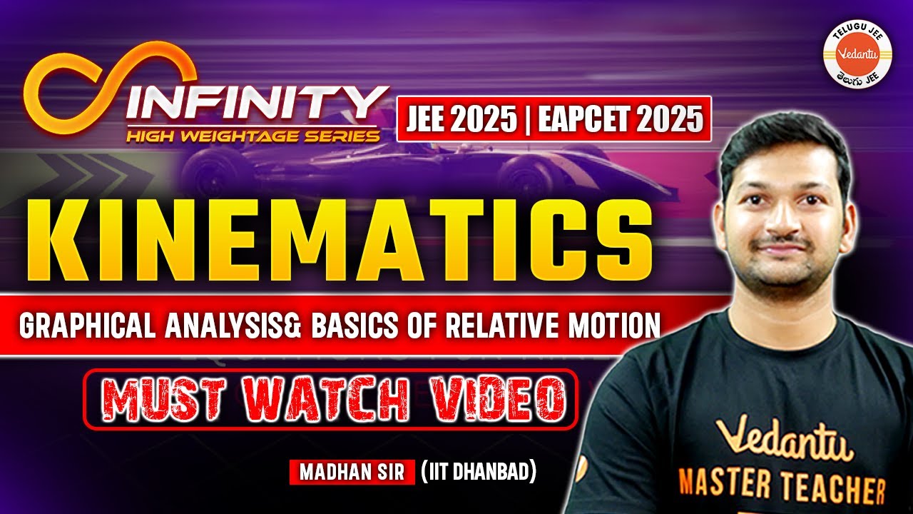 Kinematics - Graphical Analysis & Basics of Relative Motion | JEE EAPCET 2025 | Madhan Sir