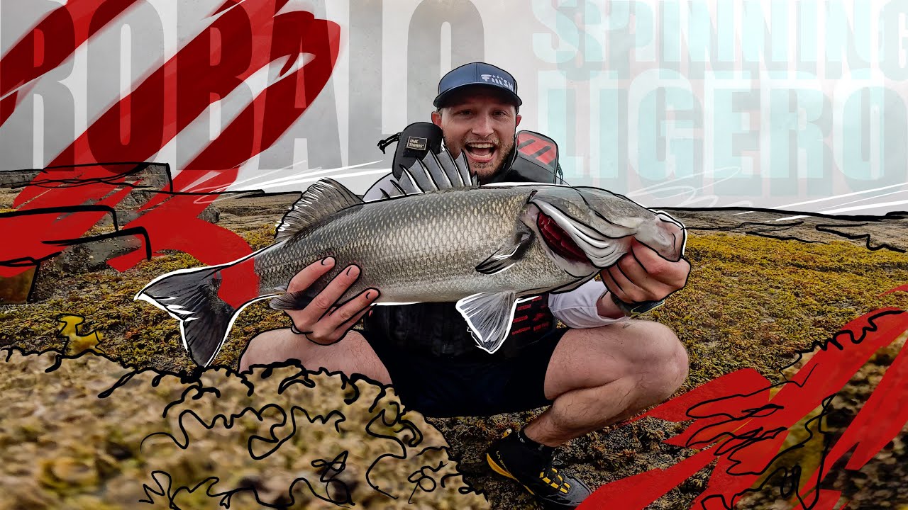 PESCA de ROBALO TREMENDO en las ESPUMAS || SPINNING LIGERO