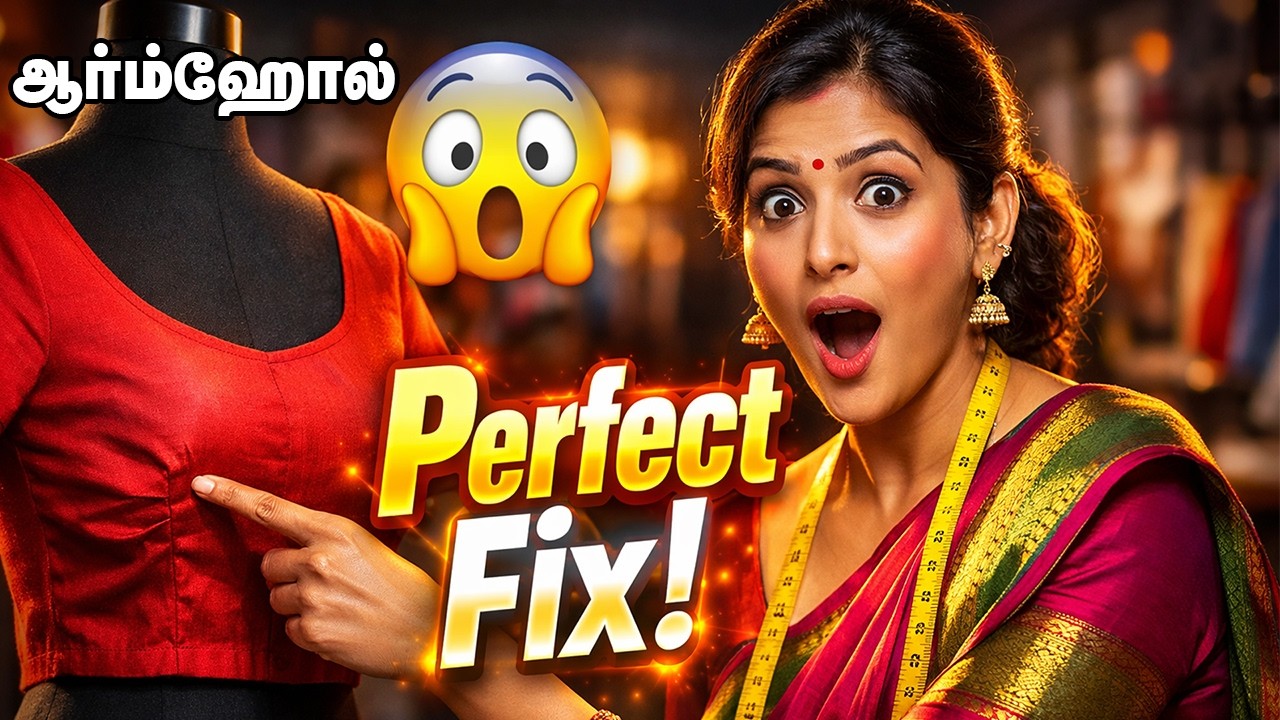 ஆர்ம்ஹோல் சுருக்கம் வருது? இதை மட்டும் பண்ணுங்க! | Armhole Perfect Stitching | Sara Tailor