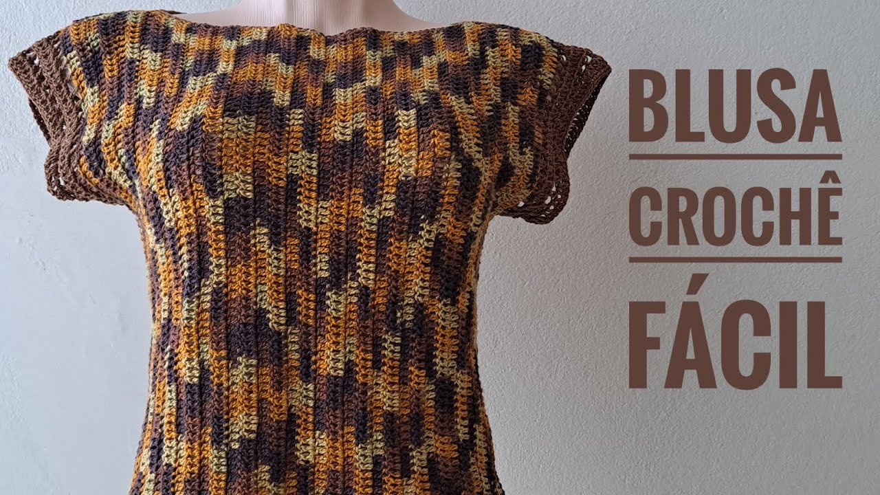 Blusa fácil de crochê, simples de fazer